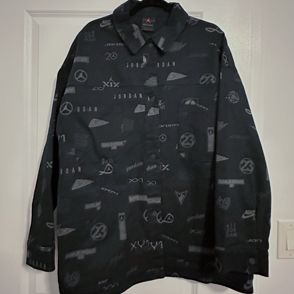 Jordan Brand Black Logo Shirt Jacket